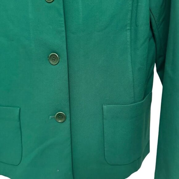 Talbots stunning green front button blazer- 8p - Picture 2 of 6